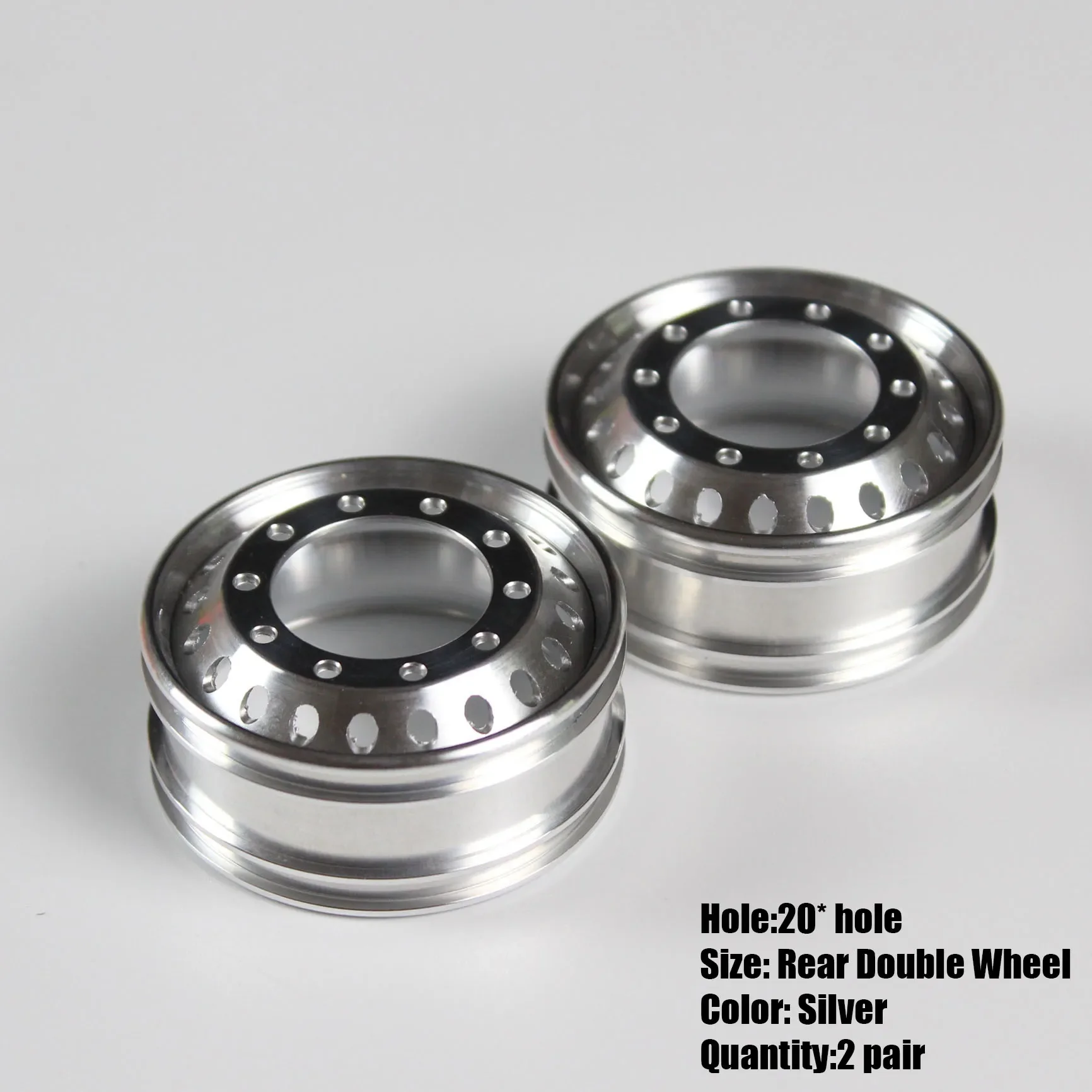 1 Pair Metal Front/rear Hub Wheel Spindle Head Brake Drum for 1/14 Tamiya RC Truck Scania 770S MAN Benz Actros 3363 Volvo Car