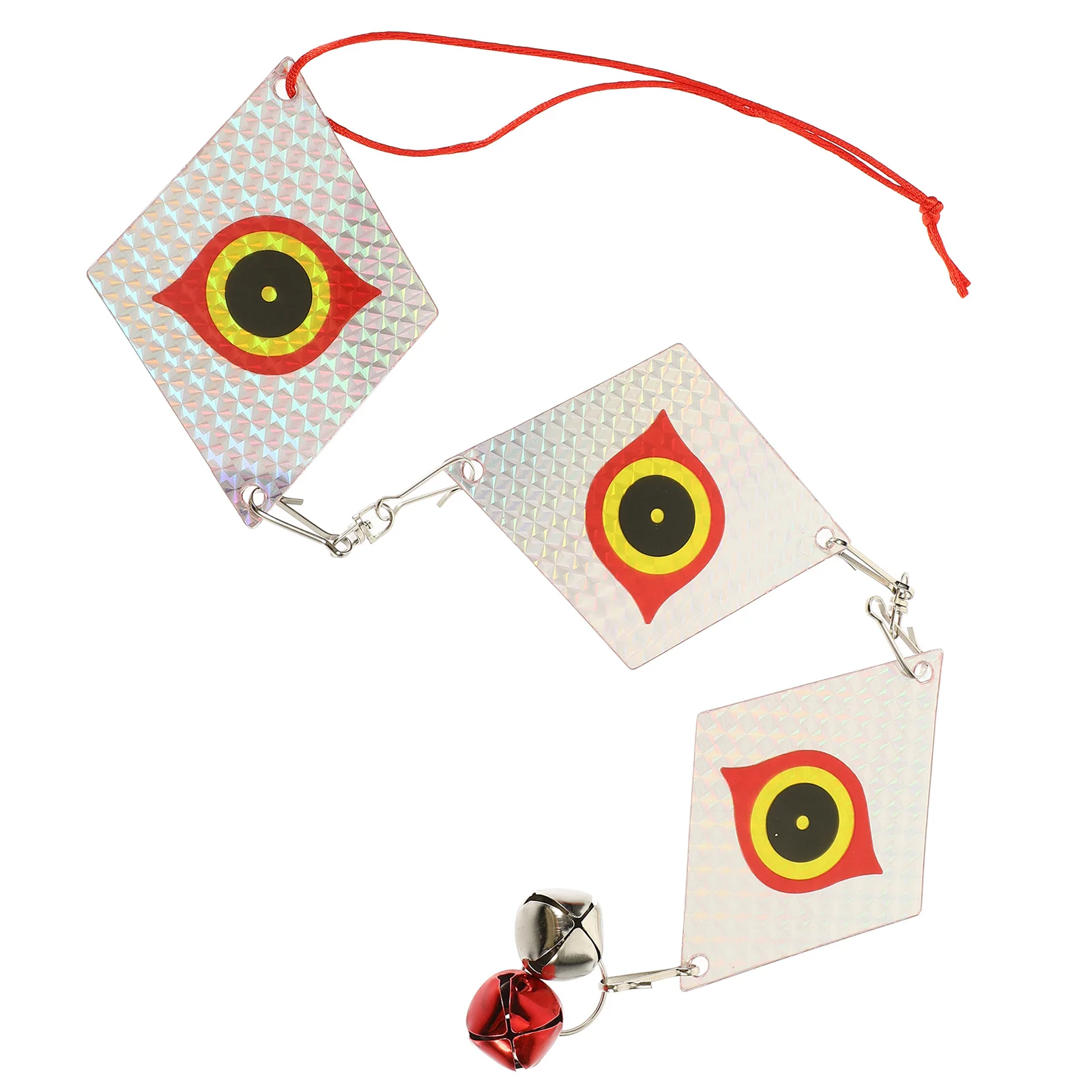 

Reflective Owl Bird Deterrents Pendant Iron Durable Hanging Decorative Bells Bird Repellent for Garden Balcony Porch