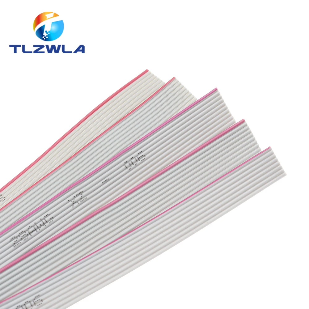 10Meter 1.27mm spacing 8P 10P 12P 14P 16P 20P 26P 30P 40P Grey flat cable FC-8 10 16 28AWG The wire,For IDC FC 2.54MM connector