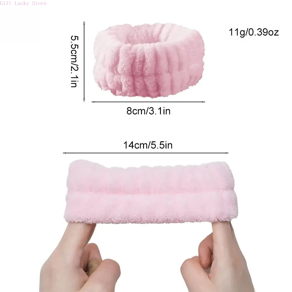 Coral Velvet Wash Face Headbands ผู้หญิงผ้าขนหนูไมโครไฟเบอร์สายรัดข้อมือวิ่งกีฬานาฬิกาข้อมือ Sweatband Head Band อุปกรณ์เสริมชุด