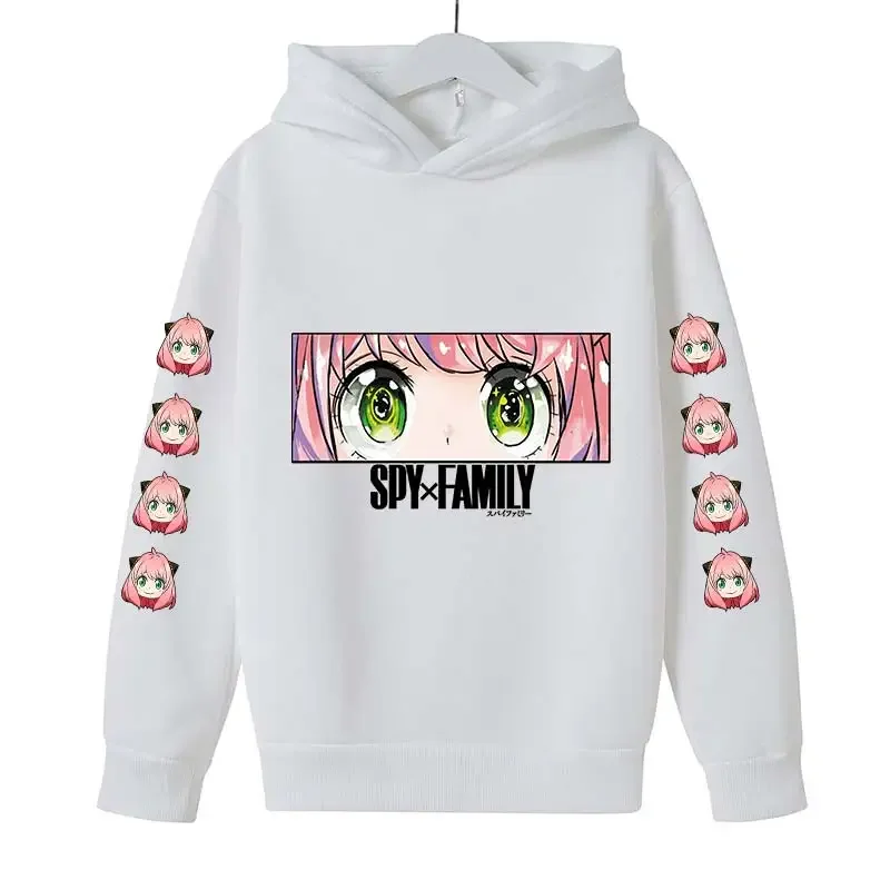 SPY X FAMILY Anya Forger Cute Girls Hoodies Cartoon Printed Kids Sweatshirt Hoodies Children's Clothing Girls Spring Autumn Coat