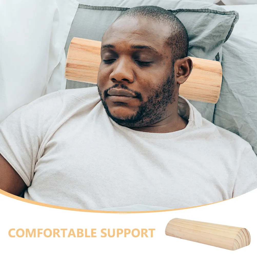 

Neck Pillow Solid Wood Firm for Sleeping Sauna Backrest Adults Shoulder Support Stiff