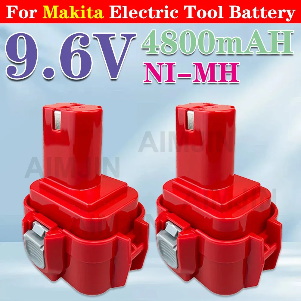 9.6V 4.8Ah For Makita 9.6V Ni-Mh Battery PA09 9100 9120 9122 9133 9134 9135 6221D 6222D 192595-8 192596-6 Screwdriver Battery