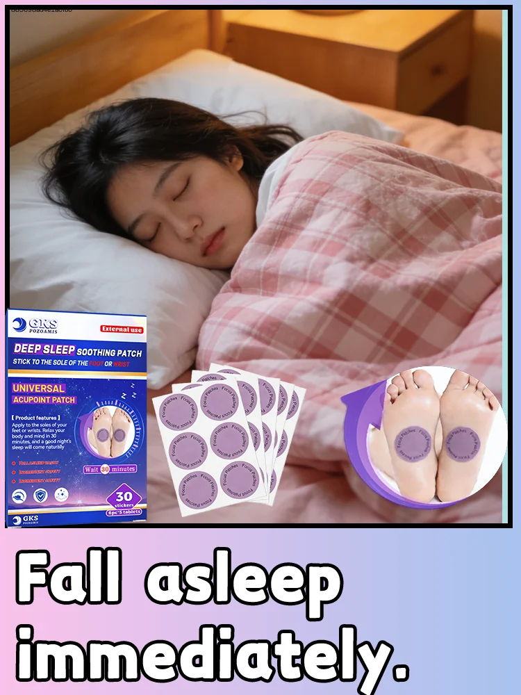 30 Count Premium Sleep Patches Natural Herbal Fragrance Nighttime Sleep Aid Patch for Adults Men Women Calming Aromatherapy Stress Relief Insomnia Deep Sleep Sticker Promote Restful Nights Better Sleep Quality Wake Up Refreshed