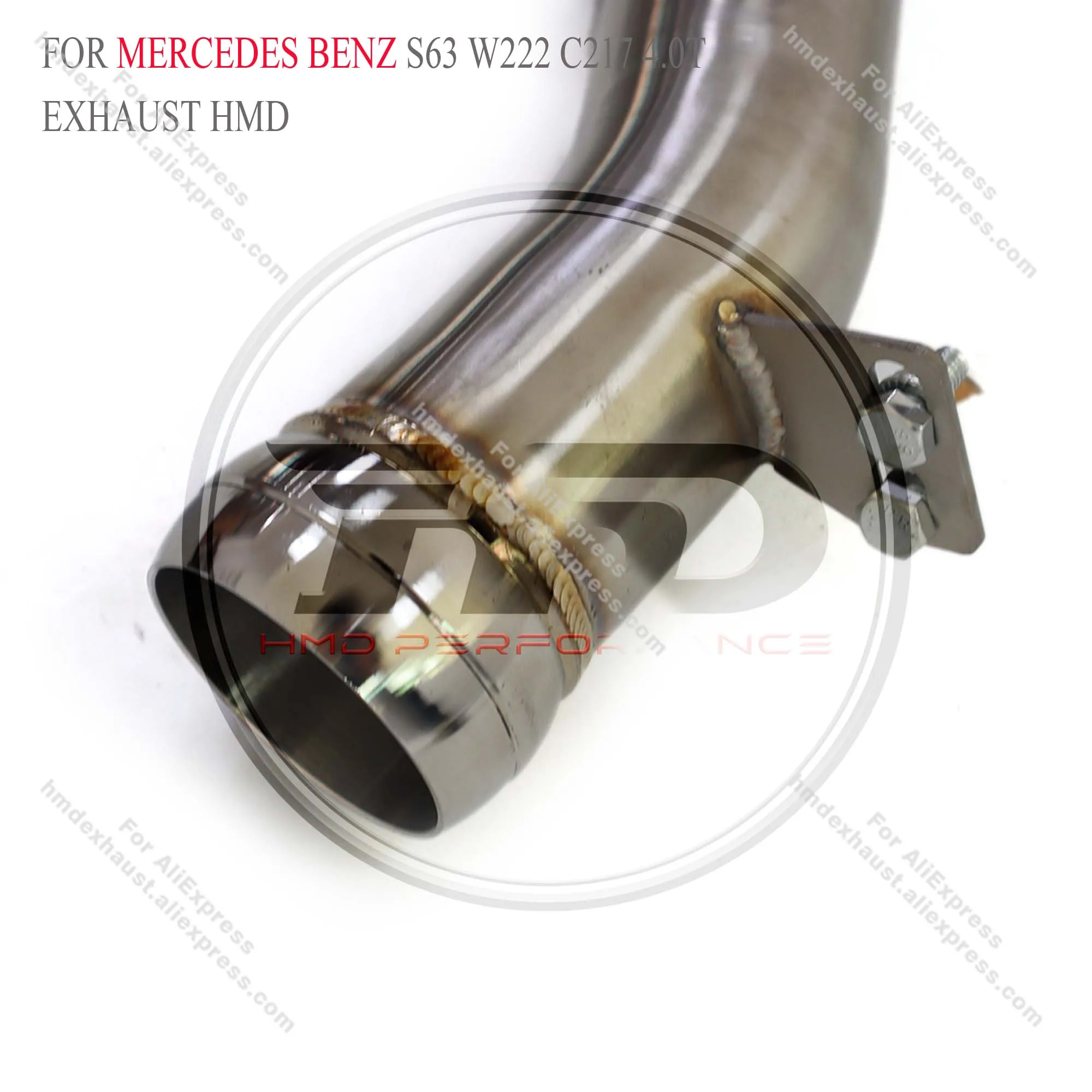 

HMD Stainless Steel Exhaust System Performance Downpipe for Mercedes Benz s63 w222 c217 4.0T with heat shield
