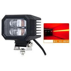1Pc Red LED Forklift Safety Light 12V - 80V Forklift Warning Light 30W