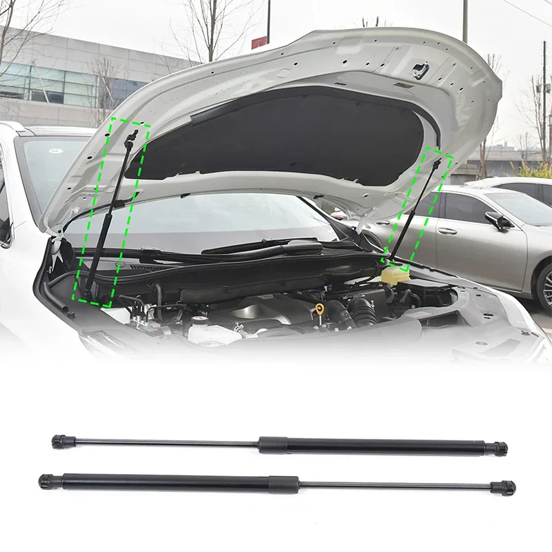 

For Lexus RX 2016-2022 carbon steel black car front hood hydraulic rod slow down rod support rod car decoration accessories 2Pcs