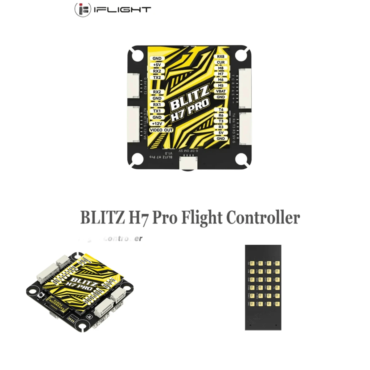 

iFlight BLITZ H7 Pro Flight Controller 4-12S STM32H743 with OSD Baro Blackbox Supported Smartaudio/IRC Tramp VTX 35*35mm for FPV
