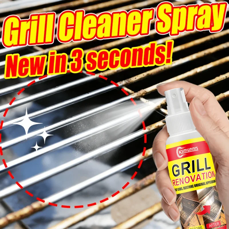 Powerful Metal Grill Cleaner And Rust Remover Spray for Patio Grills Baking Ovens And Stovetops - Effective Refurbishing Solutio