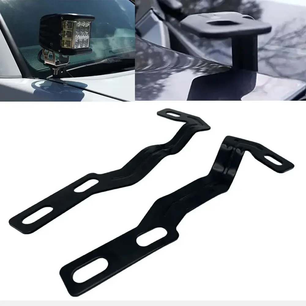 Hood Hinge Ditch LED Light Mount Bracket for 2016-2021 Toyota Tacoma 3rd Gen Offroad  Engine Hood Ditch Pod Work Light Brackets