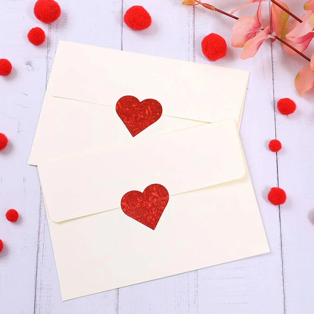 

1 Roll Heart Shaped Decals Glitter Love Stickers for Craft Decor Self Adhesive Party Favors Valentine Wedding Supplies