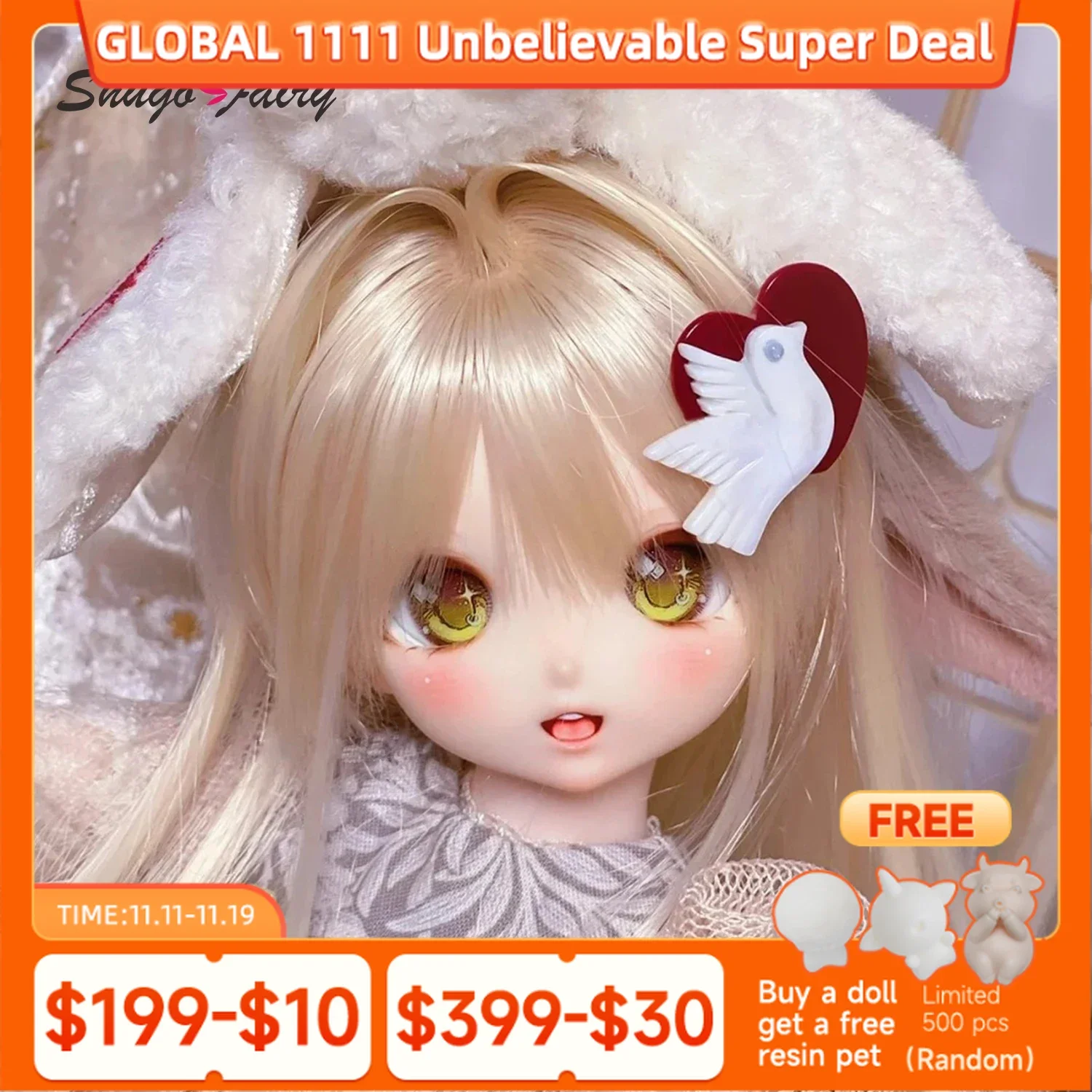 

Кукла Tao Bjd 1/4 с открытым ртом, обнаженные куклы, японская девушка, сладкое выражение, шарнирная кукла Shugafairy Bjd