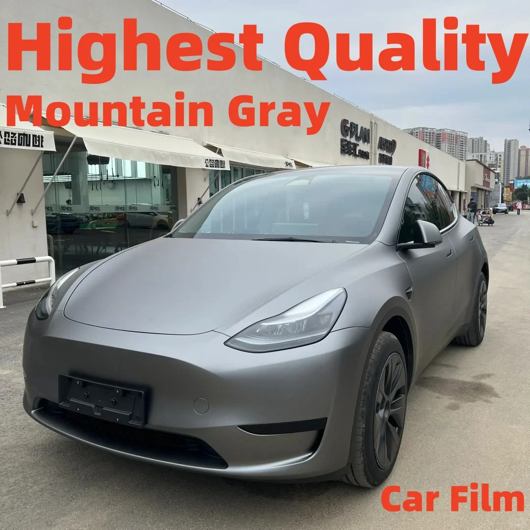 

Car Wrap Highest Quality Mountain Gray Full Roll Size 1.52*18 Meters Self Adhesive Wrapping Film Car Decoration
