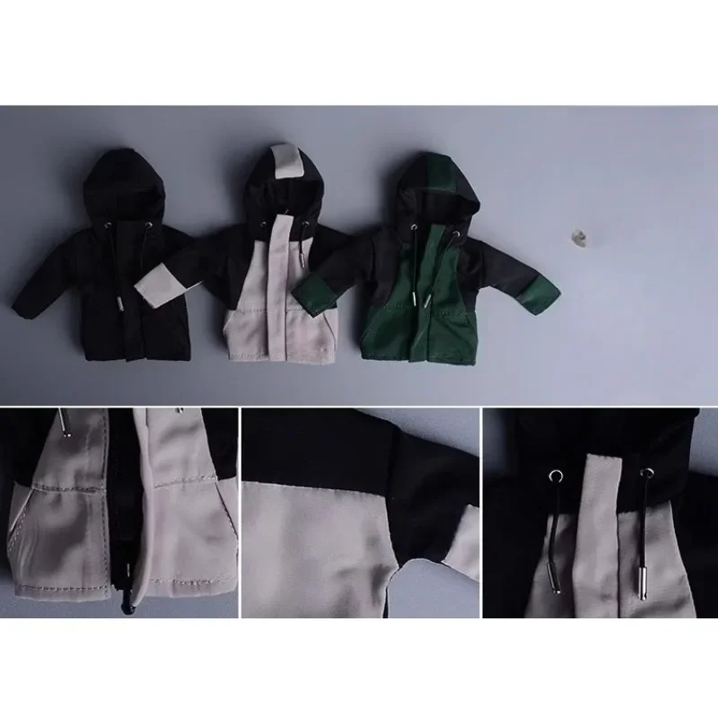 1/12 Scale Male Soldier Mountaineering Hooded Zipper Charge Clothes Model for 6-inch Action Figures BJD Body Decoration