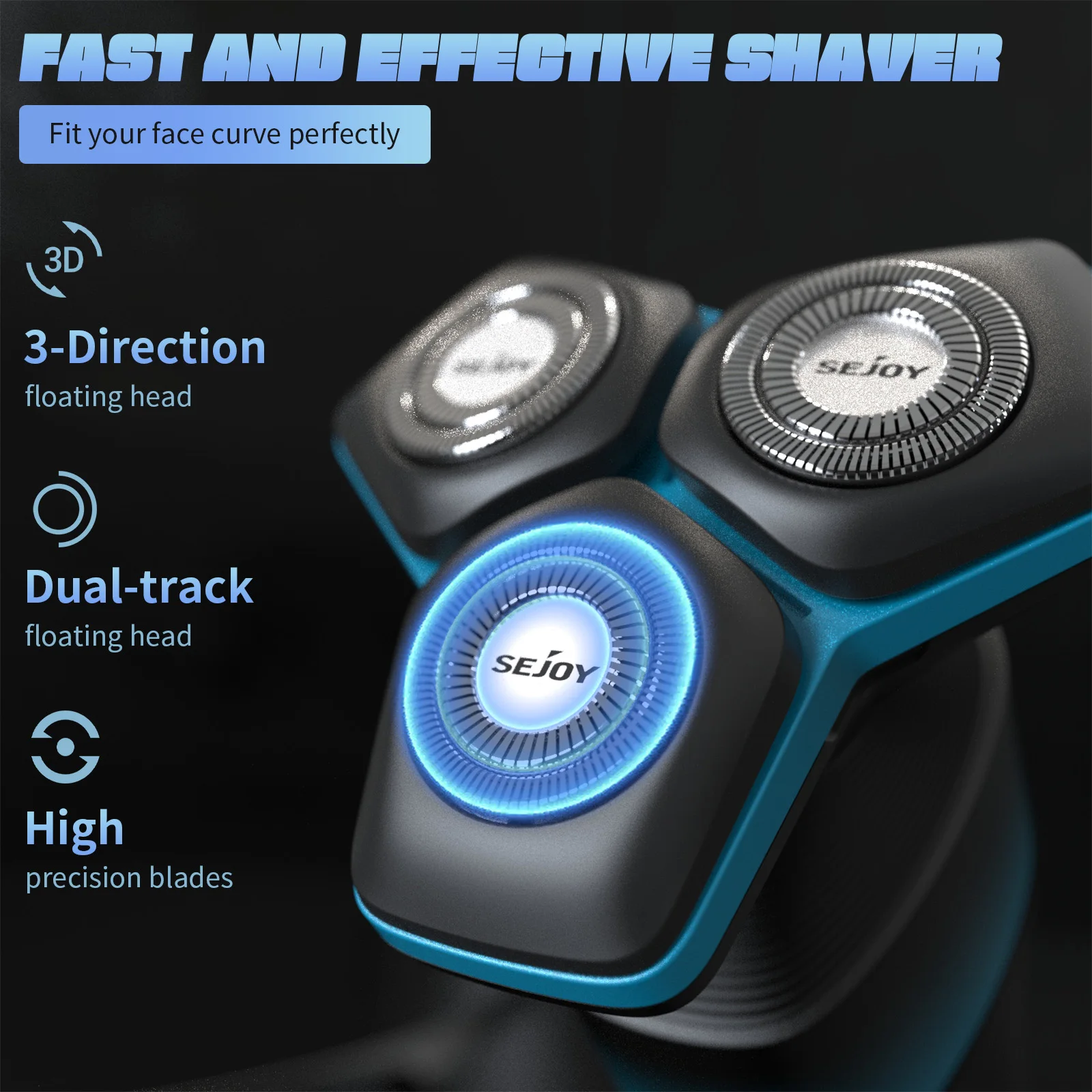 ماكينة حلاقة كهربائية 5 في 1 من SEJOY، ماكينة تشذيب الشعر القابلة لإعادة الشحن، ماكينة حلاقة الأنف، ماكينة قص شعر اللحية اللاسلكية الاحترافية