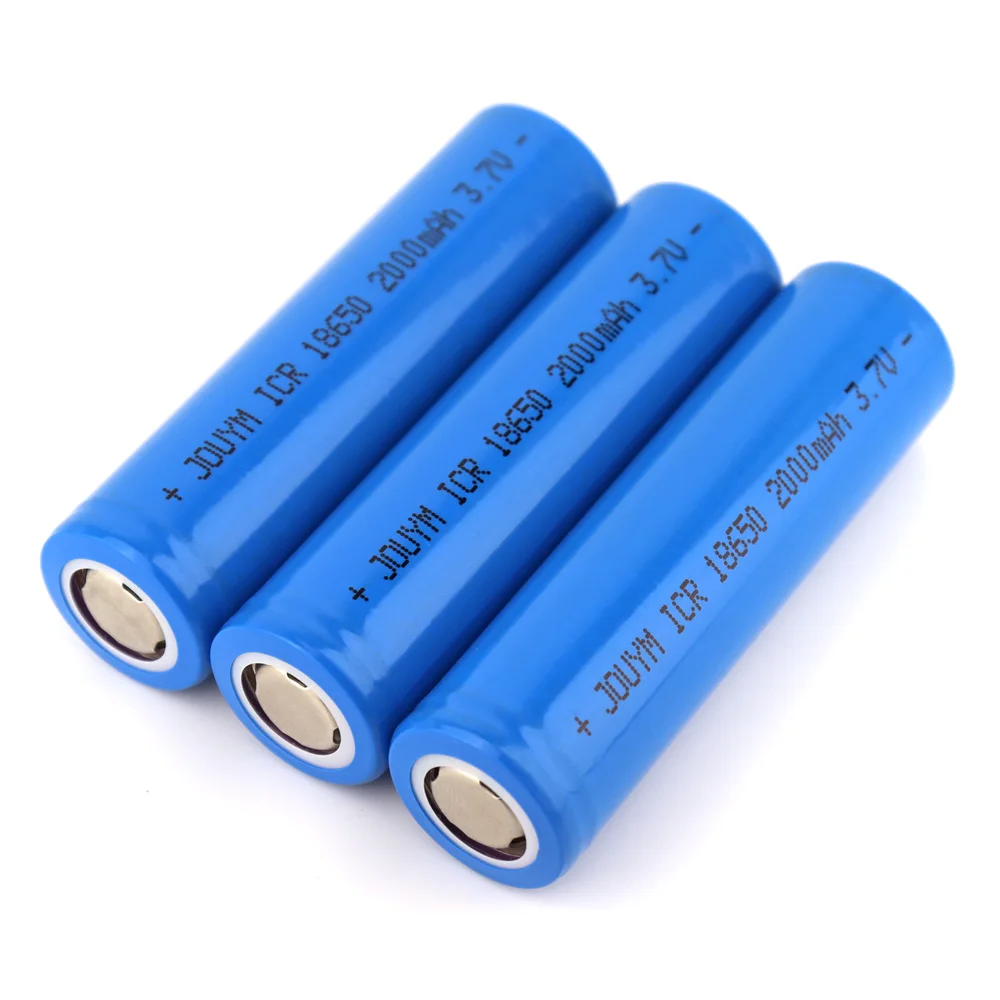 100% New Original JOUYM 3.7 v 2000mah 18650 Lithium Rechargeable Battery