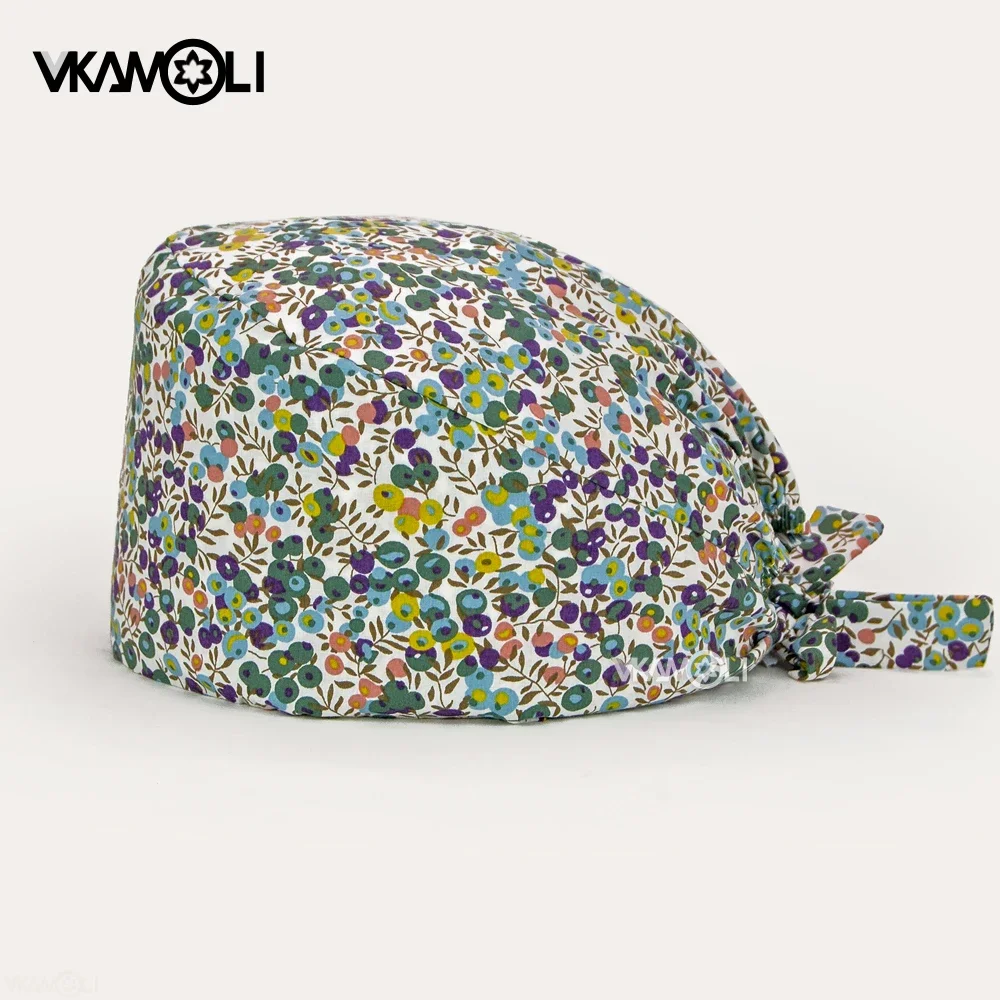 

fashion Floral print girl nursing accessories Wholesale prices women scrubs cap nursing cap lab coat pet shop Scrub Cap