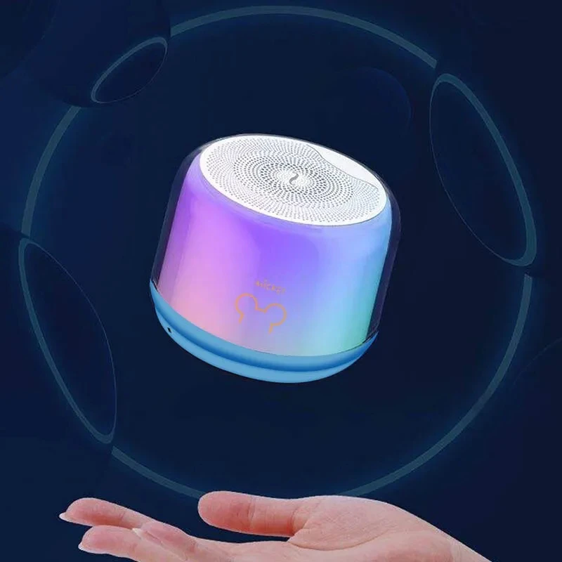 Original Disney HZX-A9 Bluetooth Speaker Mini Portable HIFI SoundBox TF-Card Audio Noise Reduction Lighted Soundbar Long Standby