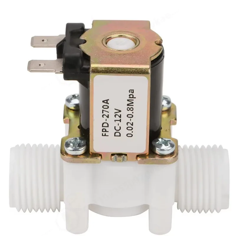 FPD-270A DC12V 24V Plastic Solenoid Water Valve  Magnetic Control Pneumatic Pressure Controller Drinking Water Normally Closed