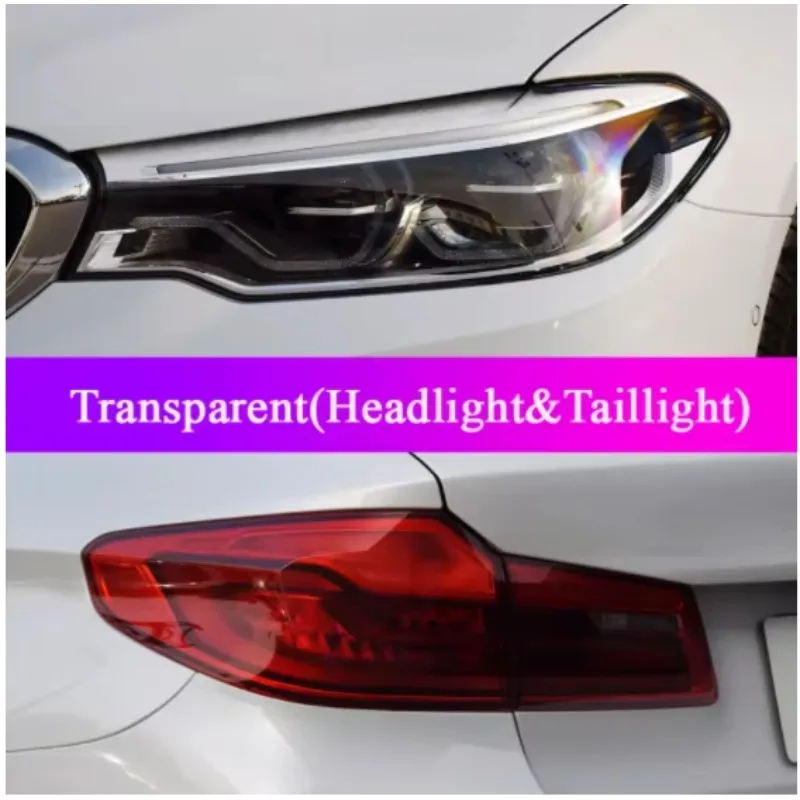 طبقة حماية لمصباح السيارة باللون الرمادي الخفيف من مادة TPU للمصباح الأمامي مع الهواء بدون هواء #6