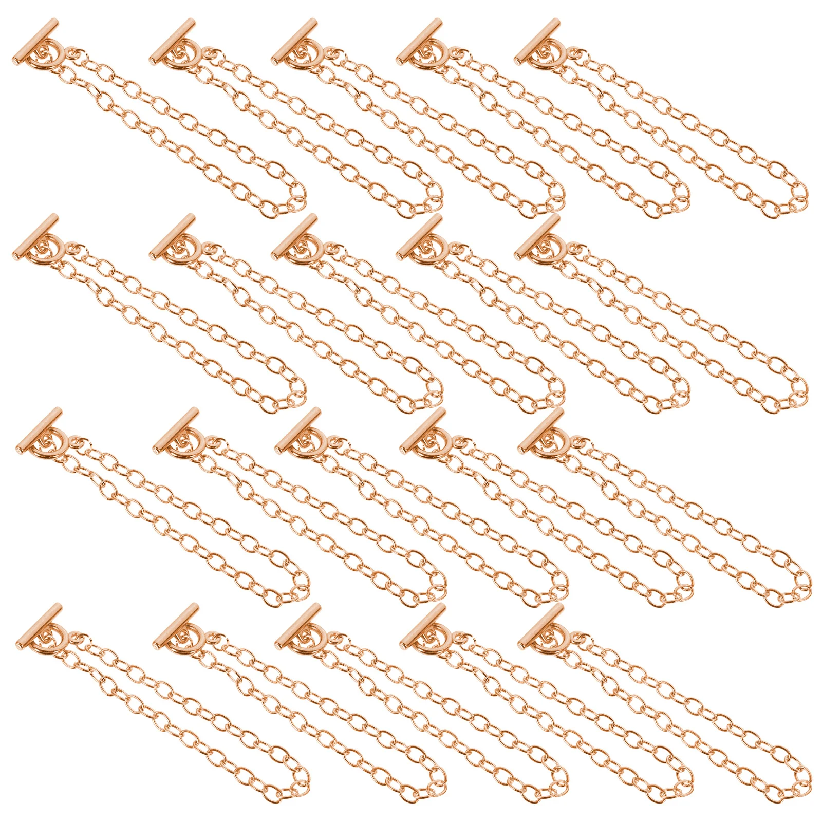 30Pcs Metal Bracelet Chains Toggle Clasps Women Jewelry Wrist Chain Party Concert Bar Accessories Bracelet Charms