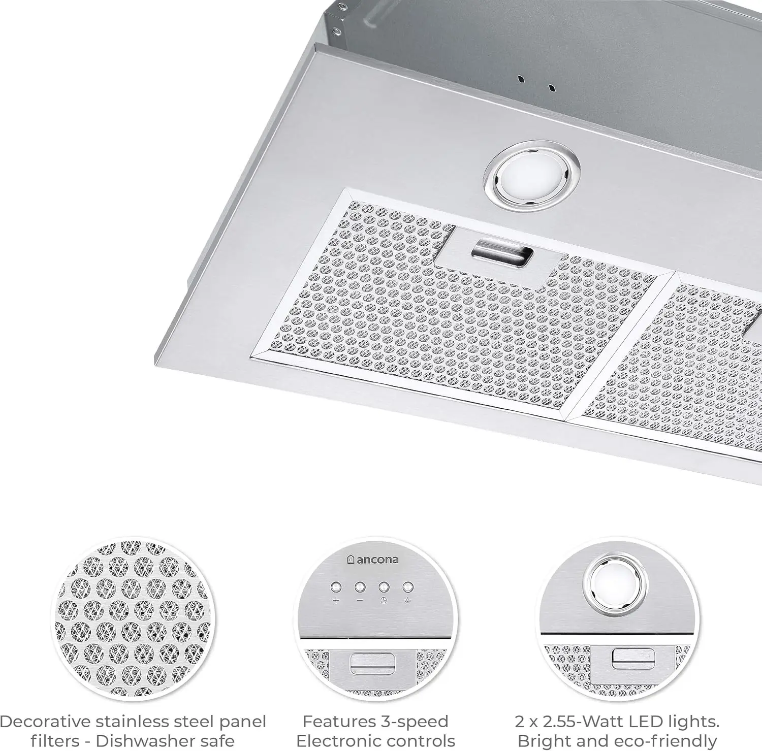 Built-in Range Hood in Stainless Steel