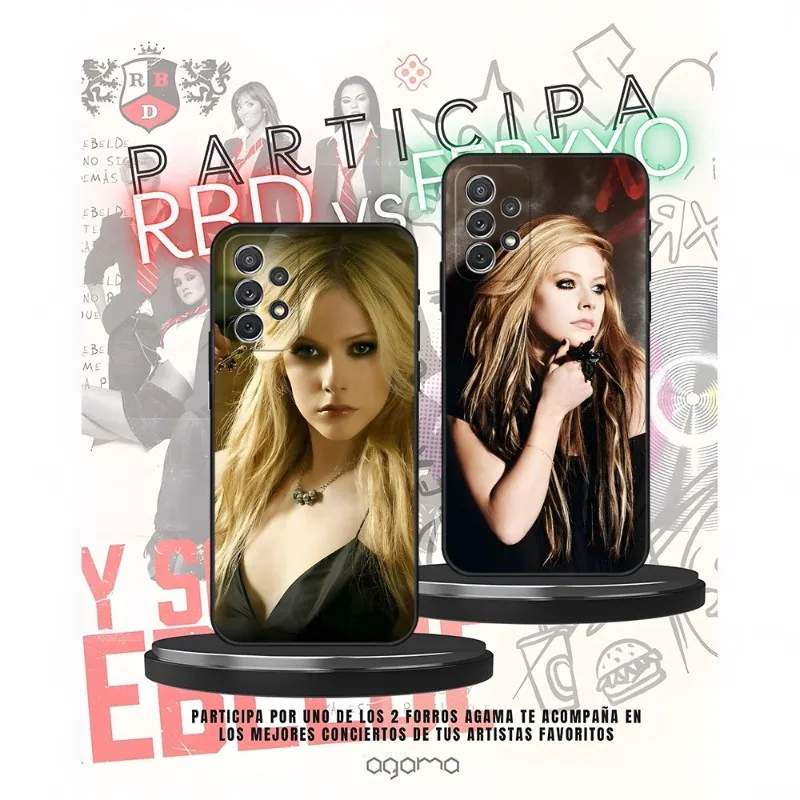 Singer Avril Ramona Lavigne Phone Case For Samsung Galaxy S30 S23 S20 S22 S10 S21 S7 S9 S8 Pro Plus Ultra Fe Back Design Cover