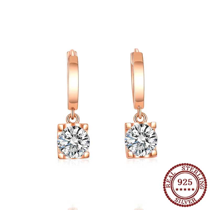 

925 Sterling Silver Mozambique Diamond Classic Bull Head Ear Buckle, Slimming Ring Earrings, Female Niche Temperament Earrings