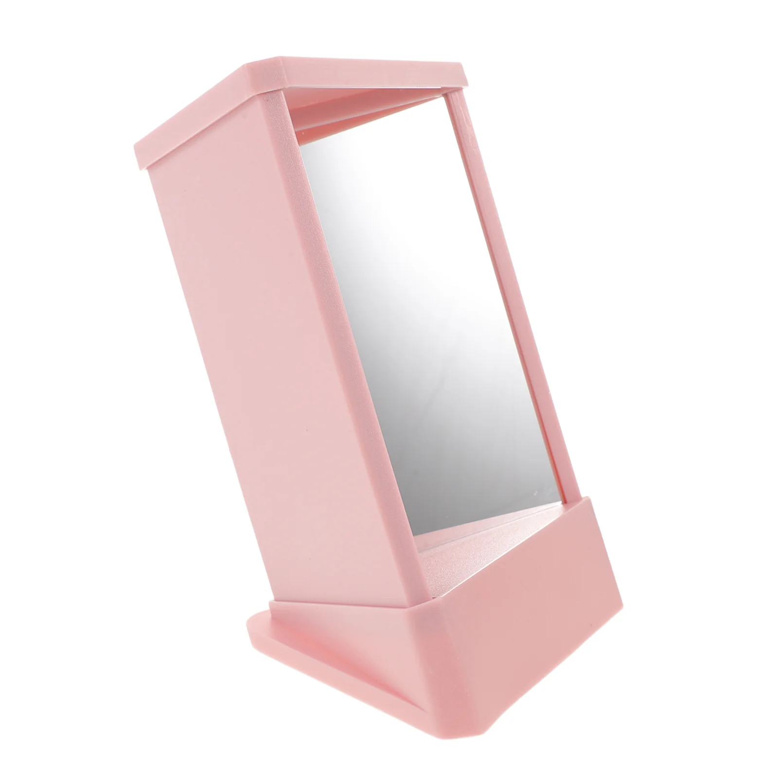 비반사 메이크업 거울 핑크색 실제 이미지 반사 정밀 유리 탁상용 화장 거울 전문 미용실용