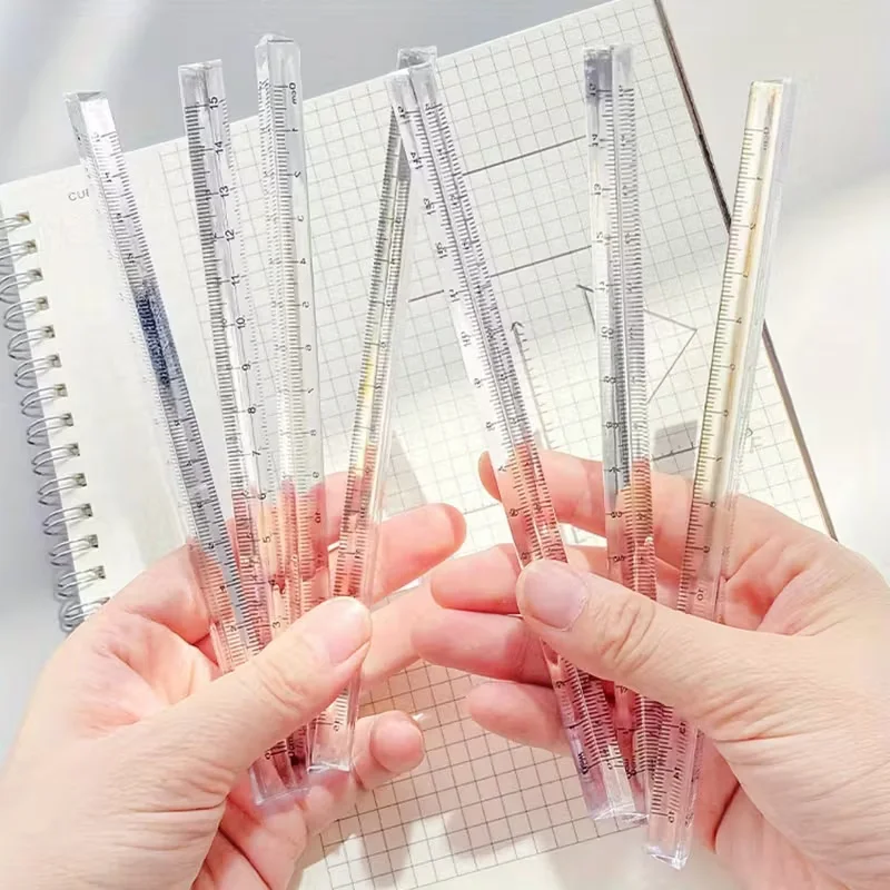 1 قطعة حاكم مثلث شفاف اللوازم المدرسية والمكتبية القرطاسية