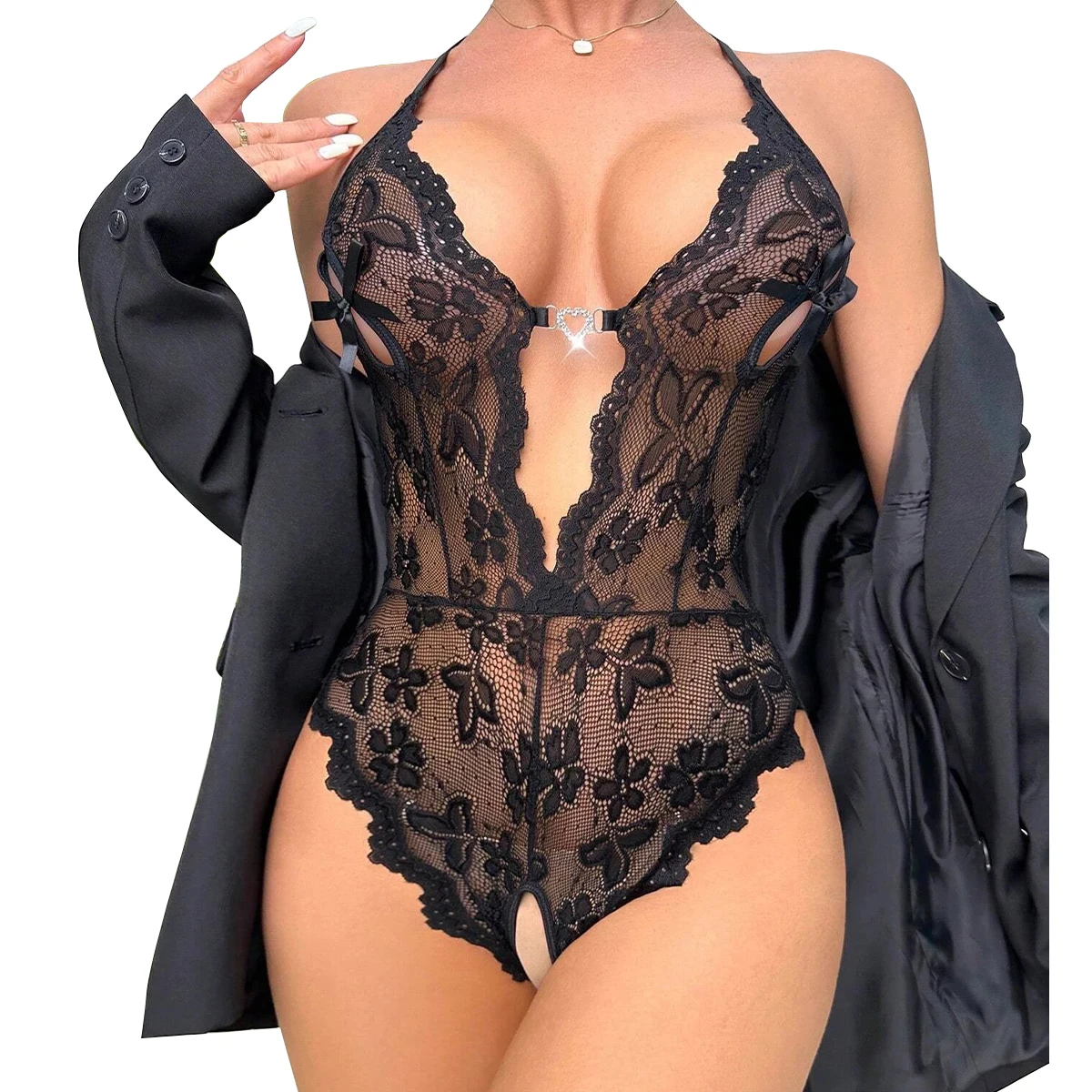 

Womens Nightwear Nightdress Teddies Bodysuits Sujetadores Sexys Sexy Costumes Mesh Perspective Crotchless Babydoll Pajama Sets