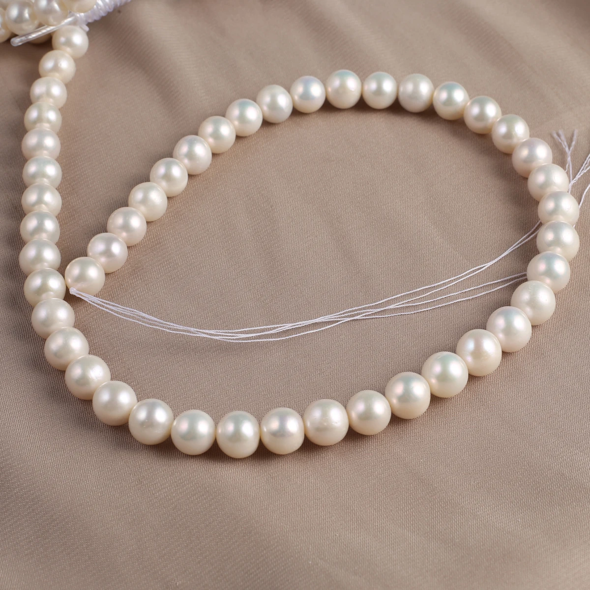 Natural Pearl Punch Bead Exquisite Shape Elegant Appearance for DIY Jewelry Making Handmade Bracelet Necklace Length 36cm