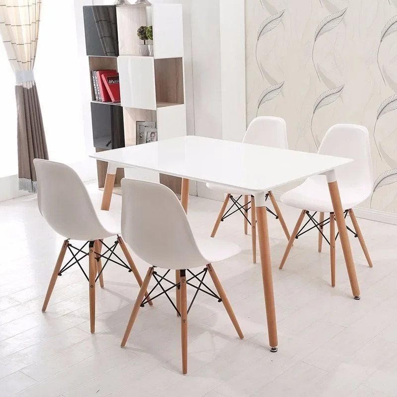 

Restaurant Dressing Dining Table 6 People Console Computer Side Table Wooden Top Reception Stand Mesa De Comedor Home Furniture