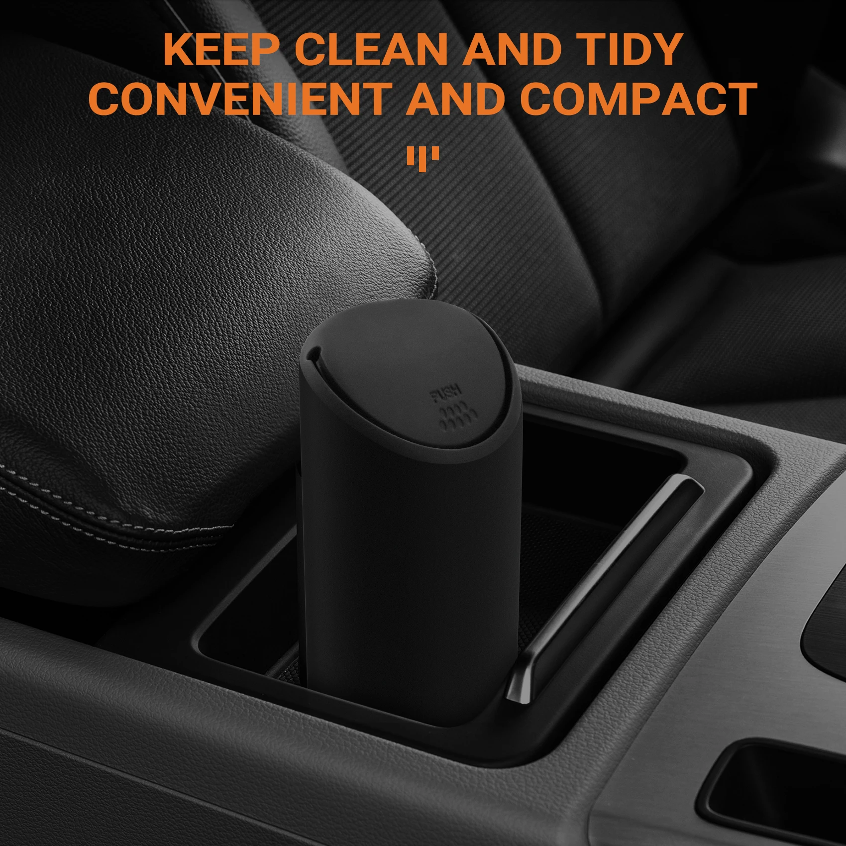 Mini poubelle chaude avec couvercle pour porte-gobelet de voiture lavable en Silicone automobile cuisine et bureau Mini porte-poussière litière poubelle B