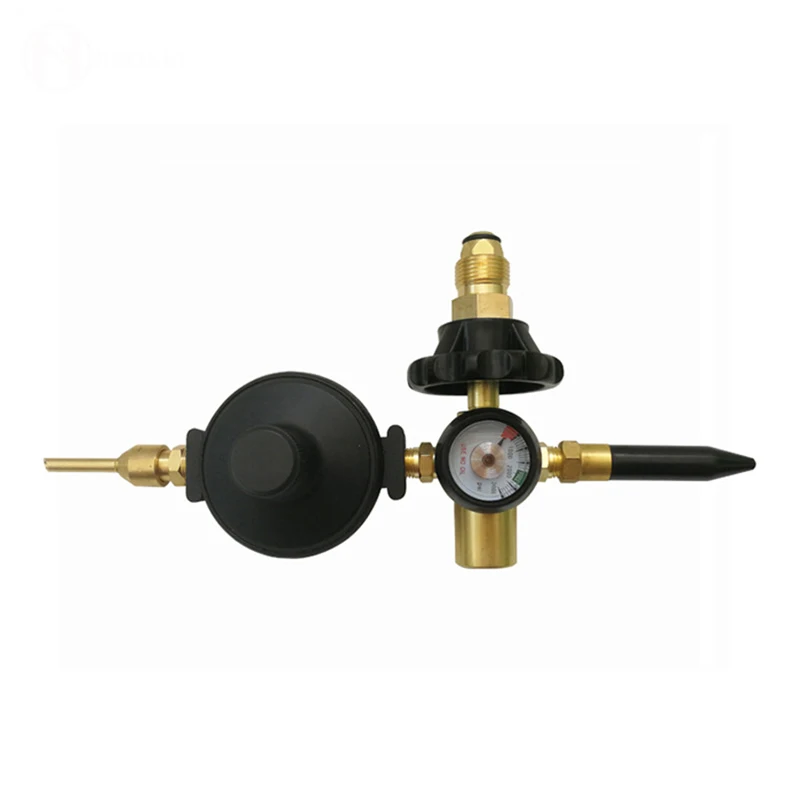 G5/8,CGA580 All Copper Large Double Outlet Helium Inflation Balloon Pressure Reducing Valve Helium Inflation Tool