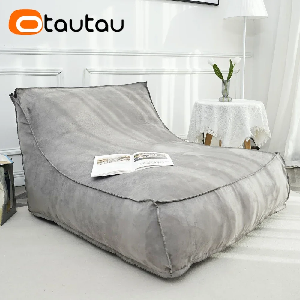 OTAUTAU Outdoor Bean Bag Lounger Cover No Filler Floor Beanbag Pouf Salon Ottoman Sofa Bed Garden Pool Beach Sac Furniture SF187