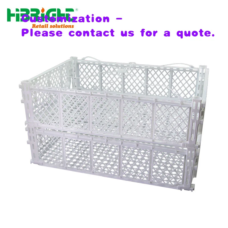 custom.Cheap Packing Crate Plastic Supermarket and Vegetable Folding Crate Farm