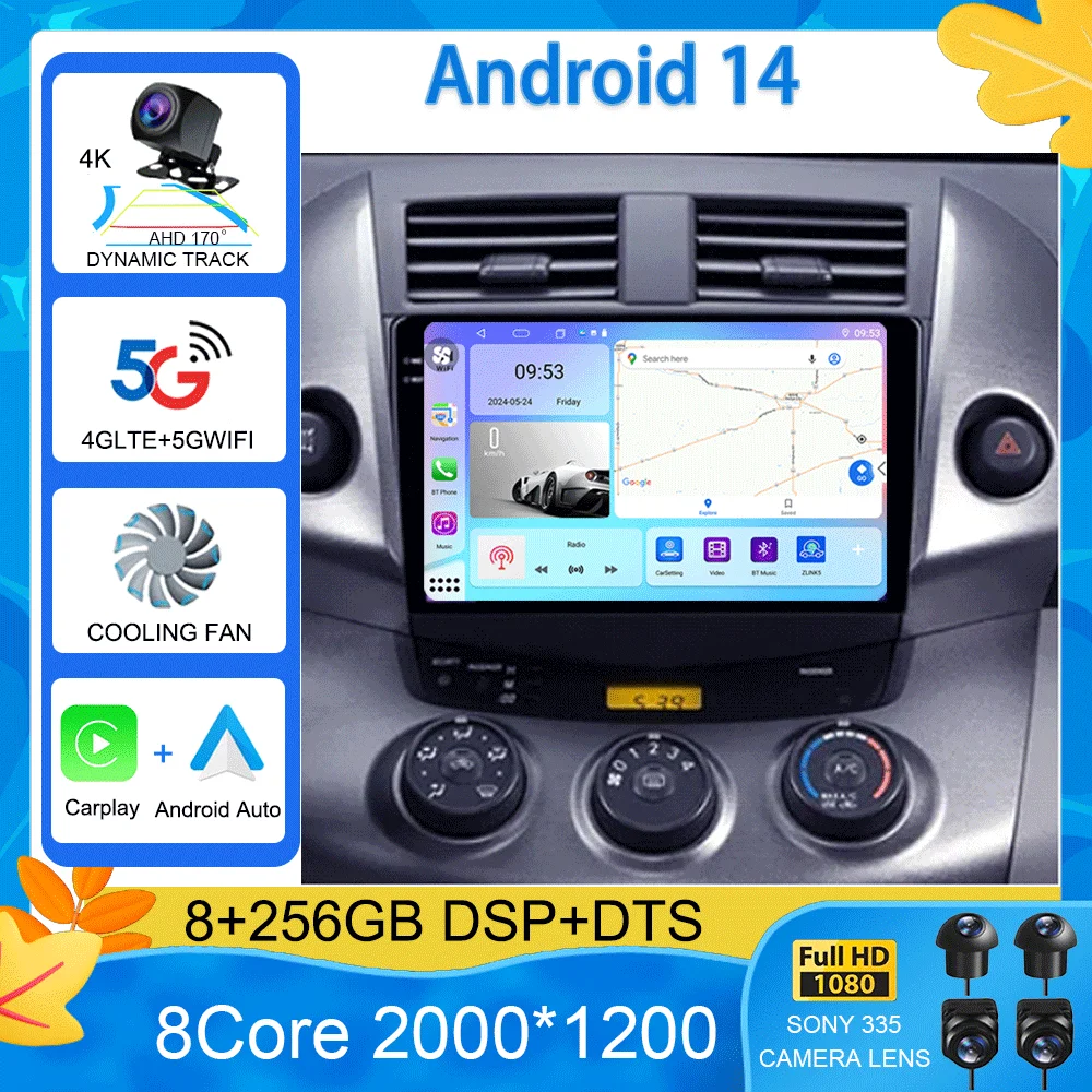 

Android 14 Car Radio For Toyota RAV4 3 XA30 2005 - 2016 Multimedia Video Player Navigation stereo GPS No 2din 2 din dvd