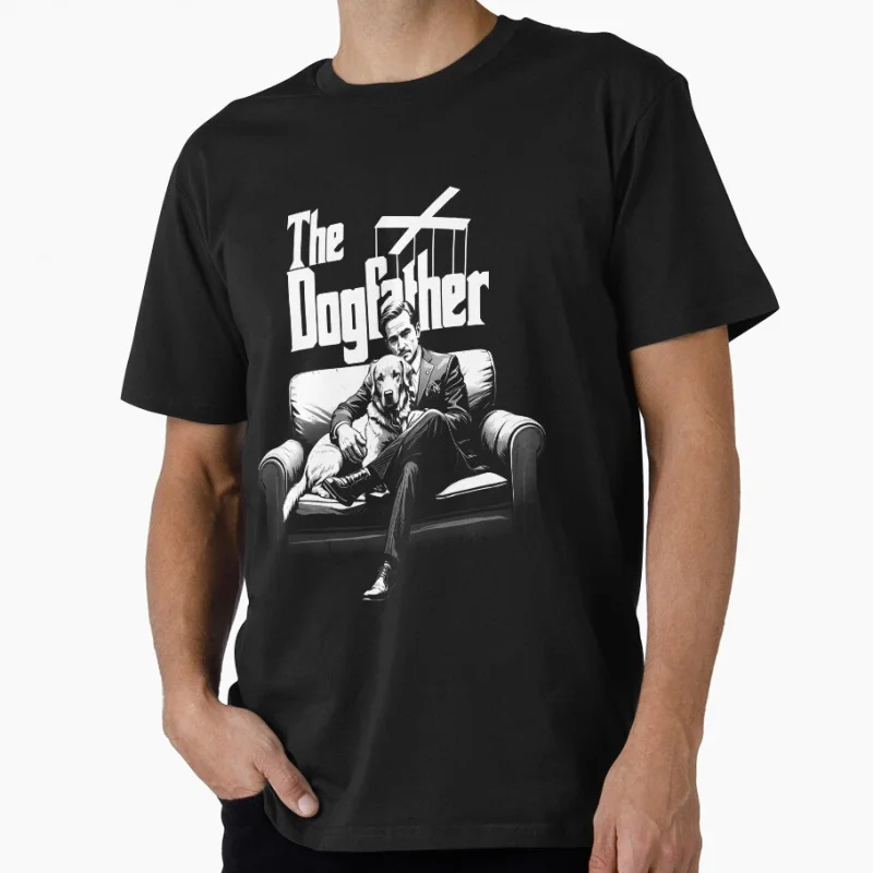 

The Dogfather Funny Gift shirt for man The Godfather Retro film Graphic Clothes 100% cotton print Tee All size Tops S-6XL