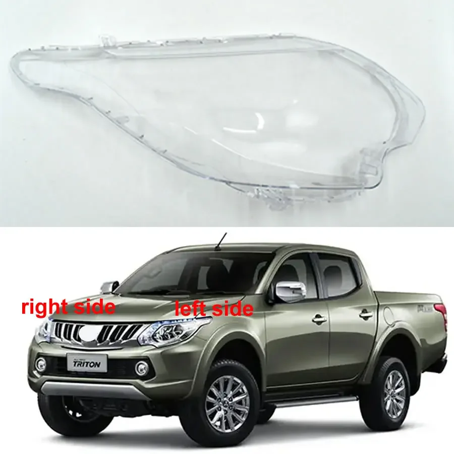 

For Mitsubishi Triton 2016 2017 2018 2019 Car Accessories Front Headlight Lamp Shade Headlamp Lampshade Cover Lens Plexiglass