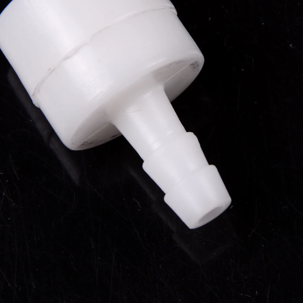 1pc 6mm Branco Plástico One-Way Não-Retorno Água Fluidos Em Linha Válvulas De Retorno Para Gás Combustível Pressão Líquida Tipo Válvulas De Retorno
