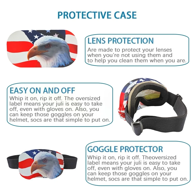 スキーゴーグルクロス – 傷つきにくい高弾性メガネカバー スキーヤーへの理想的なフェスティバルギフト 強力な動物柄