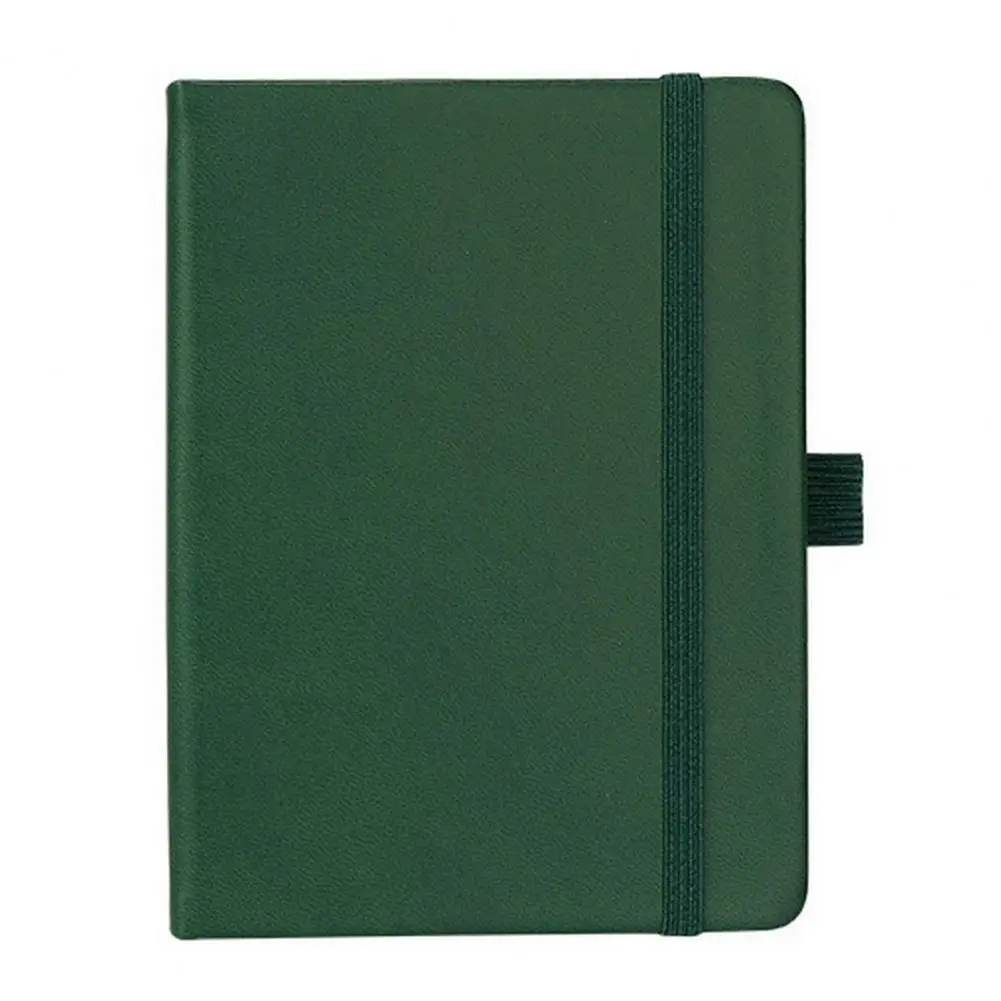 A6 Pocket Notebook Faux Leather Hardcover 200 Pages Ink-Proof Paper Elastic Band Pen Holder Mini Journal Dairy Planner