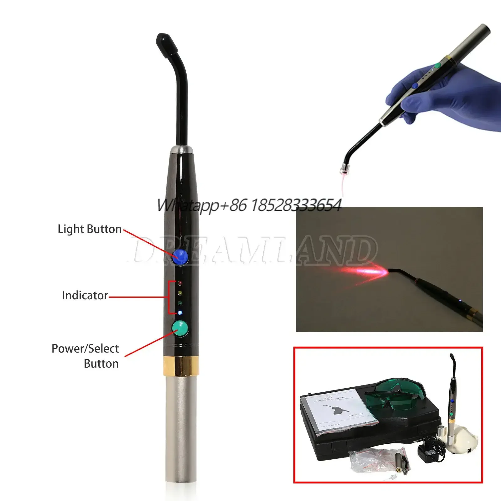 Diode Laser System Wireless Cordless Heal laser Pen soft tissue Perio Endo Surgical