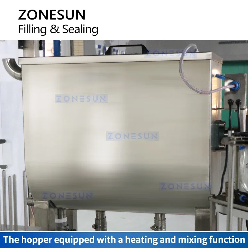 ZONESUN Automatic Cup Filling and Sealing Machine Rotary Cup Filler Yogurt Cup Sealer Jelly Packaging Equipment ZS-AFS07