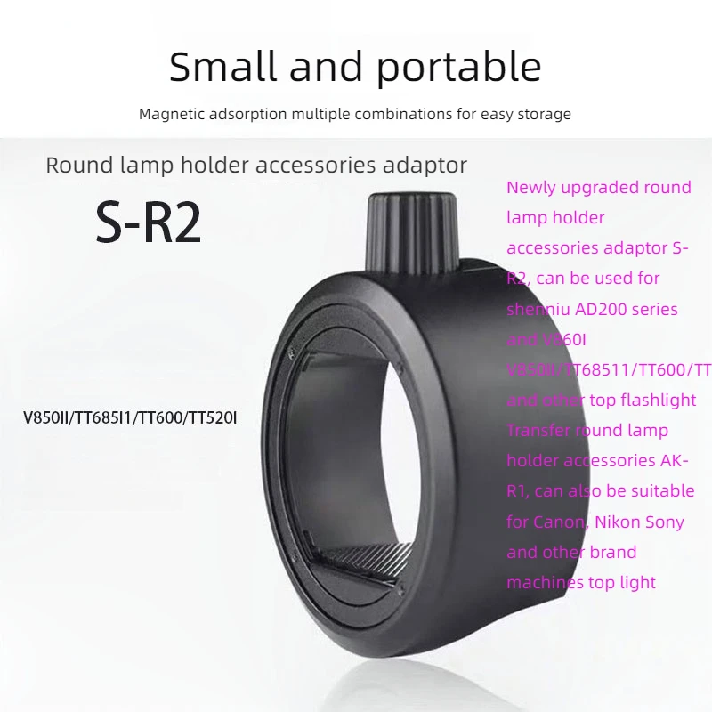 Godox S-R2/AK-R1/BD07/H200R/AD-P/AD-L/EC200 Adattatore Flash Speedlight Porta della stalla, Snoot, Riflettore filtro colore PER AD200 PRO