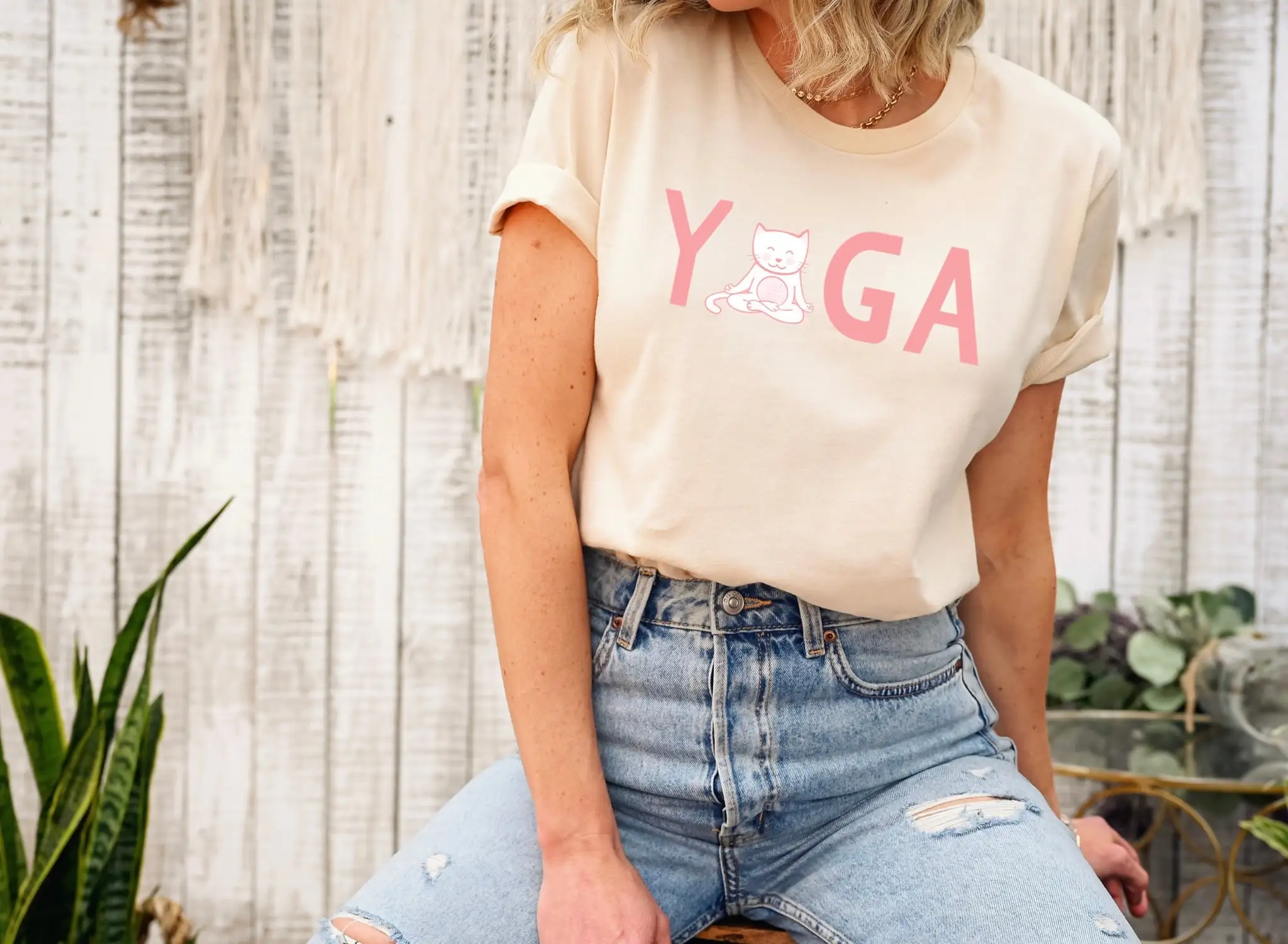 Cat Yoga T Shirt Lover Funny Cute Namastay In Bed Zen