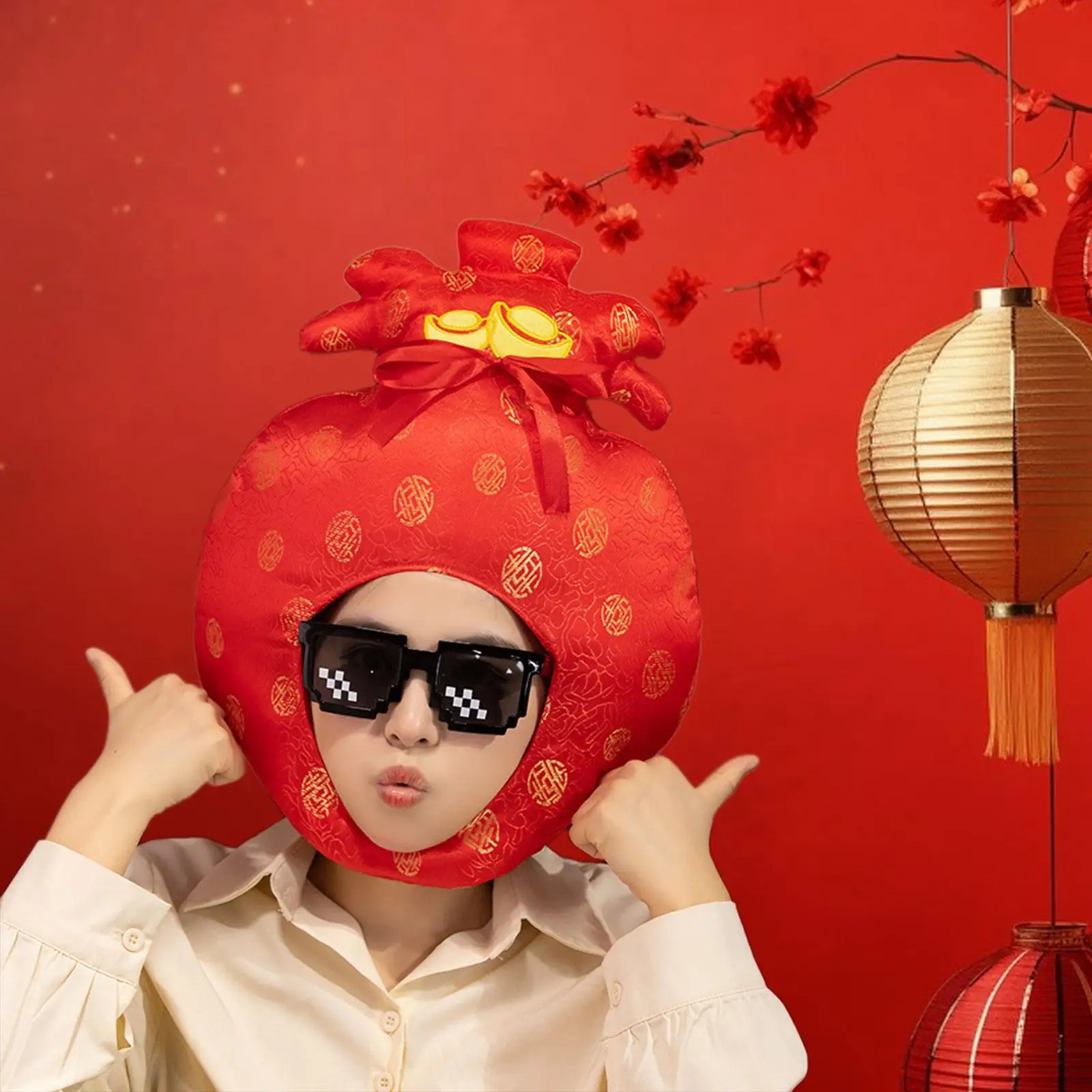 Pluche gelukstas hoed kostuumaccessoires nieuwigheid hoed hoofddeksel feestkostuum hoed hoofdtooi voor kinderen jongens meisjes carnaval maskerade