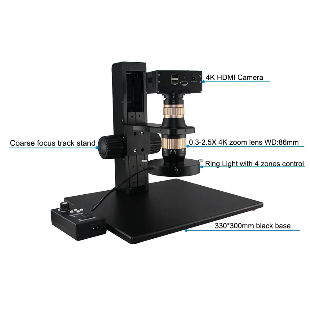 Ft-Opto FM03254K 14X to 120X Ultra 4K  High-Definition Camera Electronic Digital Microscope