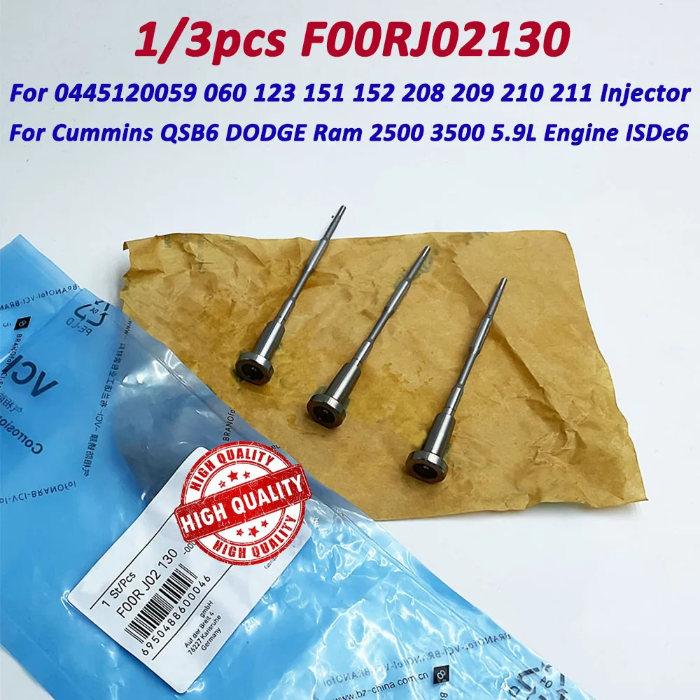 New 1/3Pcs F00RJ02130 Diesel Fuel Injector Valve Set F 00R J02 130 For 0445120059 060 123 151 152 208 209 210 211 Injector